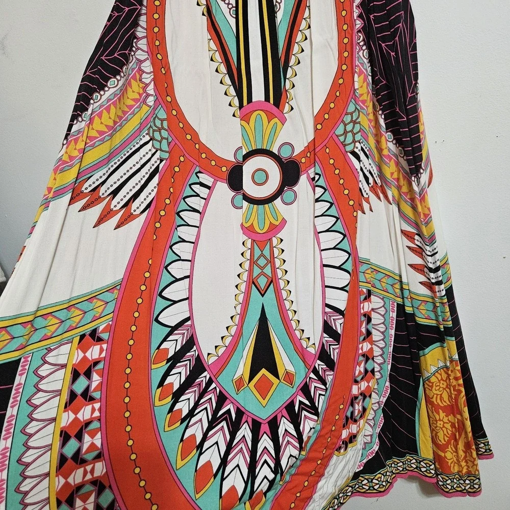 Flying Tomato Bohemian Tribal Print Maxi Skirt